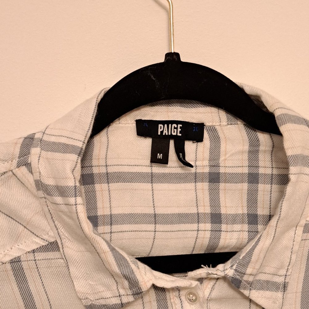 Paige Button Up Striped Pattern Blouse Size Mediu… - image 5